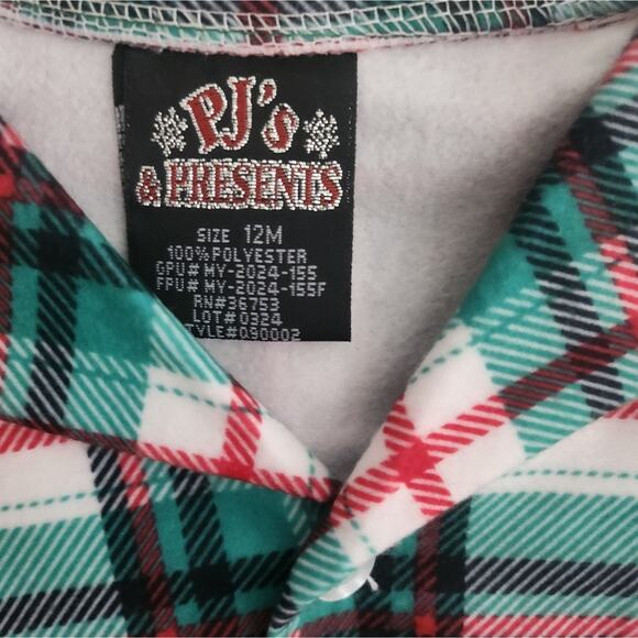 12M New Plaid Super Soft Pajama Set - Picture 2 of 3